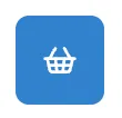 A blue square with white shopping basket Description automatically
generated