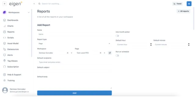 Creating a report