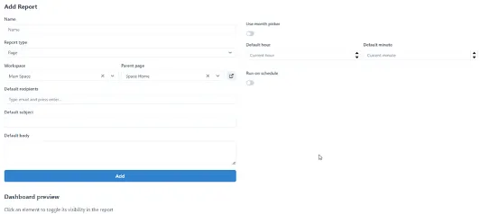 Add report form
